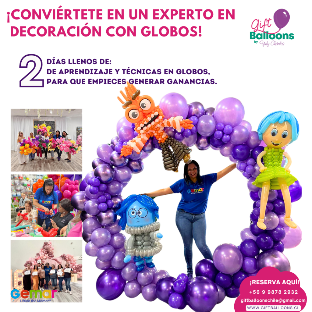 curso de decoración con globos