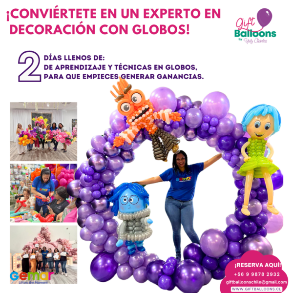 curso de decoración con globos