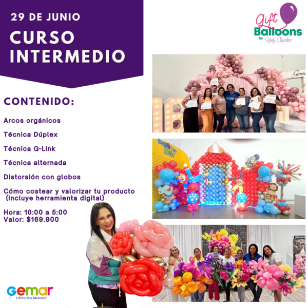 curso de decoración con globos