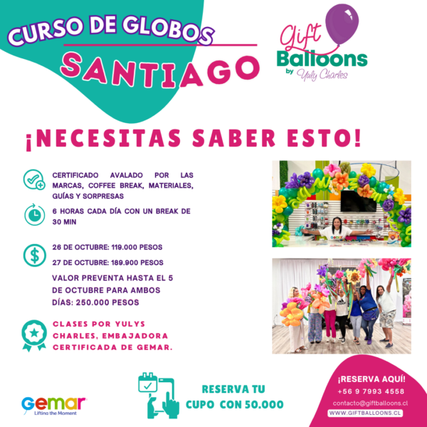 CURSO DE GLOBOS EN SANTIAGO